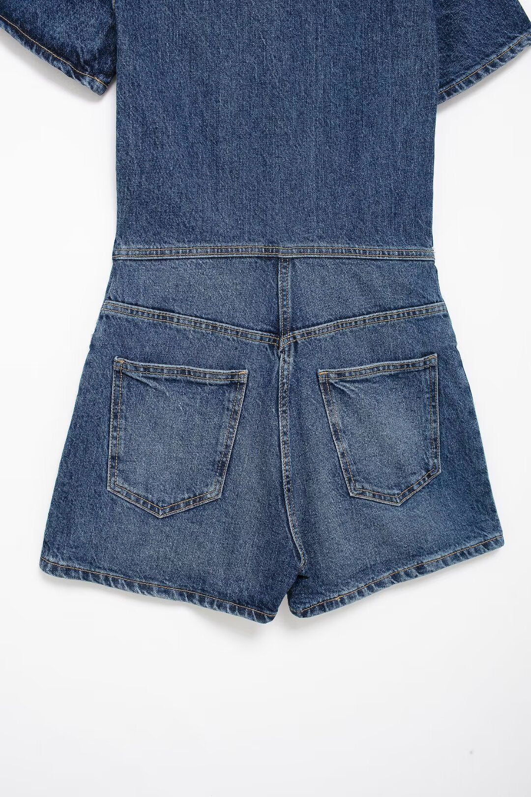 Women Denim Shorts Jumpsuit flightCourse