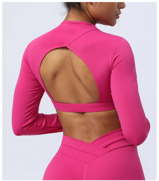 Hollow Out Cutout Out Beauty Back Yoga Clothing Top YiGlo