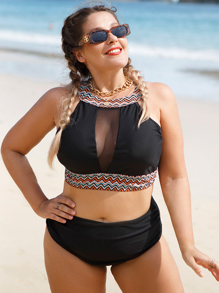 Plus Size Solid Boho Sexy Bikinis BIKInX Plus