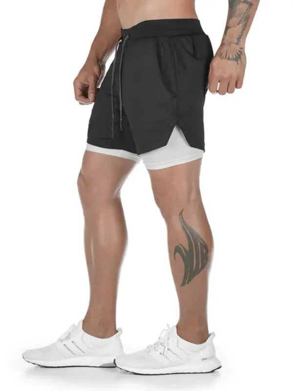 Men's athleisure fake two-piece shorts kakaclo