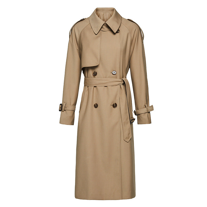 Doppio Petto Largo Cadente Lungo Trench Coat LaYio