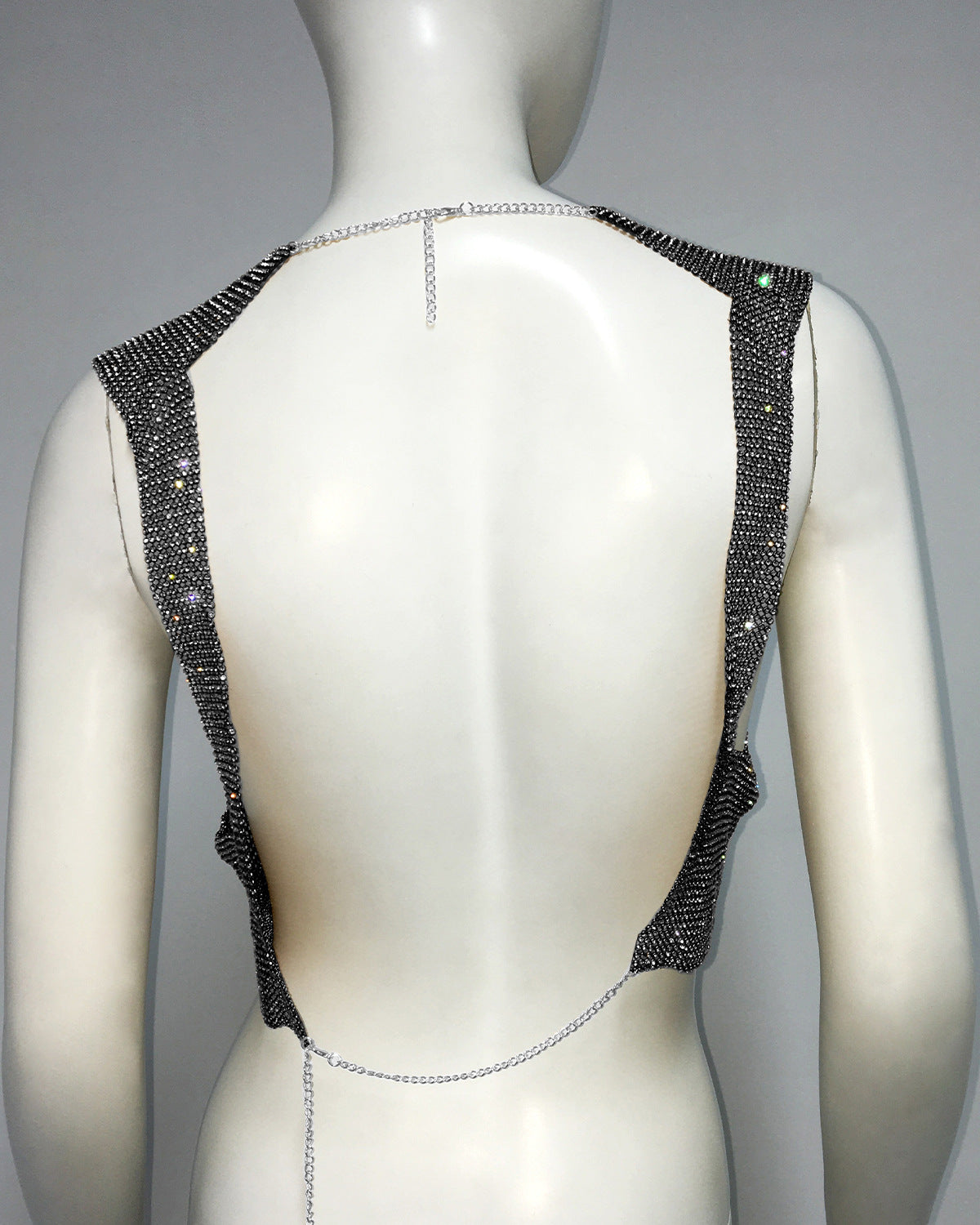 Abbigliamento donna Maglia metallica Diamante Top Sexy Catena Gilet Strass Sling Donne ShiningDream