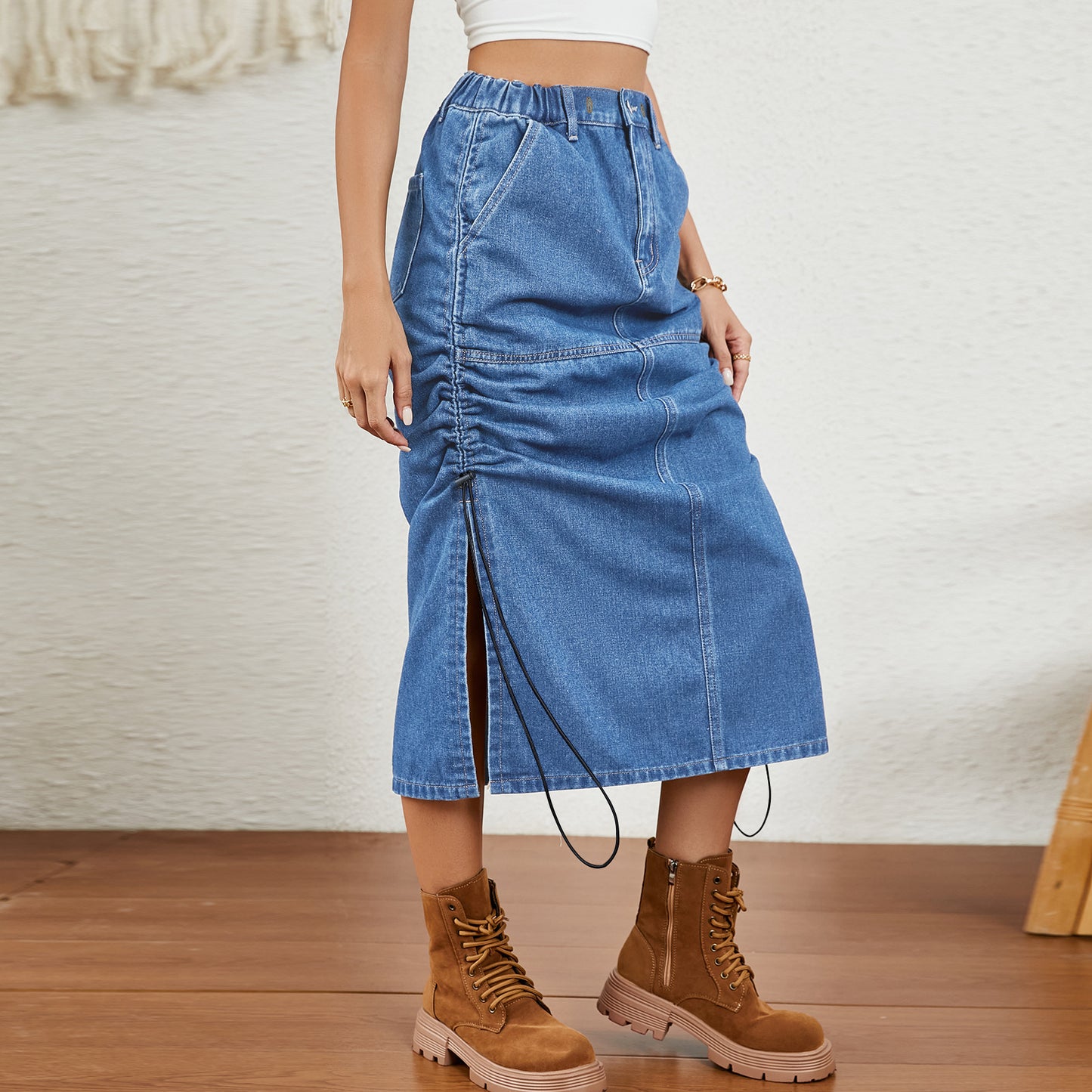 Denim Midi skirt MANNY