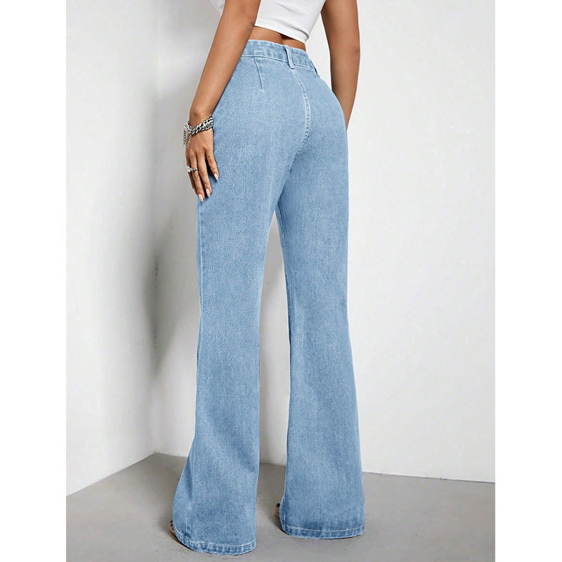 Abbigliamento donna Pantaloni in denim dritti a vita alta larghi FentyWild