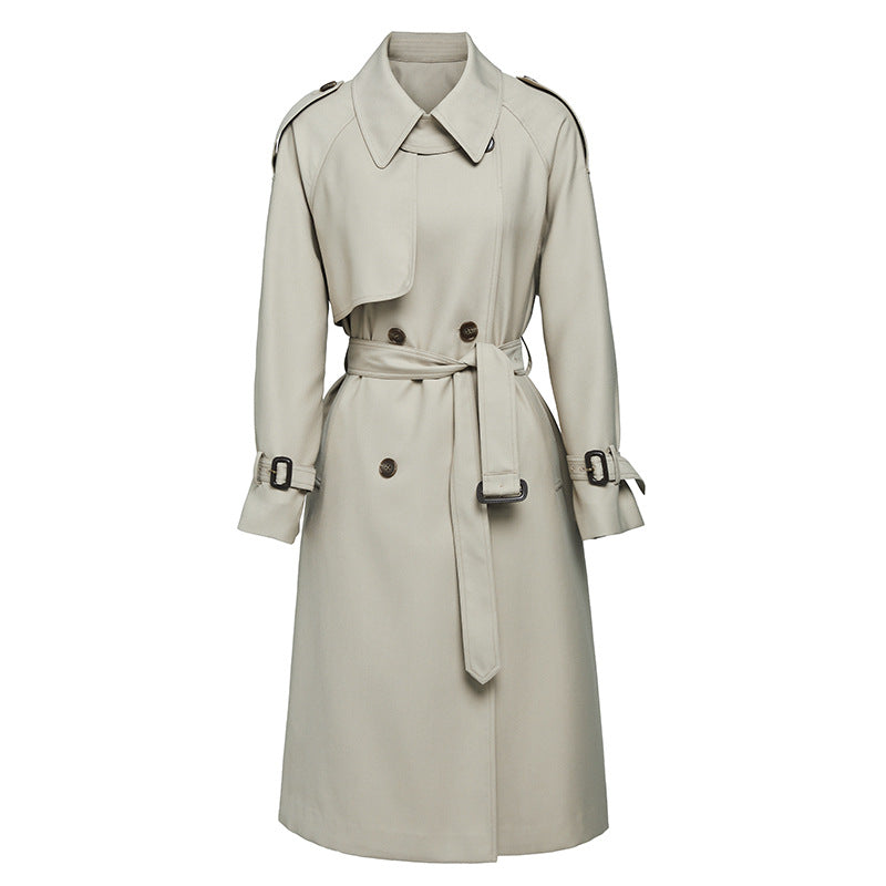 Doppio Petto Largo Cadente Lungo Trench Coat LaYio