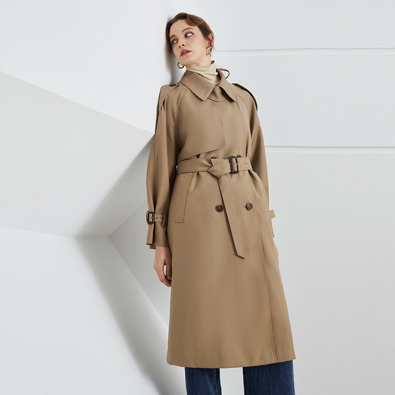 Doppio Petto Largo Cadente Lungo Trench Coat LaYio