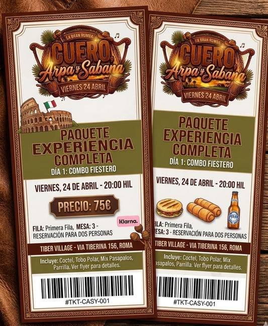 Cuero, Arpa y Sabana – Experiencia Completa Viernes 24