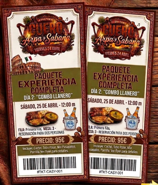 Cuero, Arpa y Sabana – Experiencia Completa Sábado 25