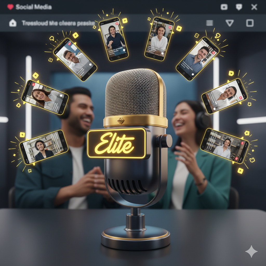 Podcast Elite - Entrevista premium con clips virales