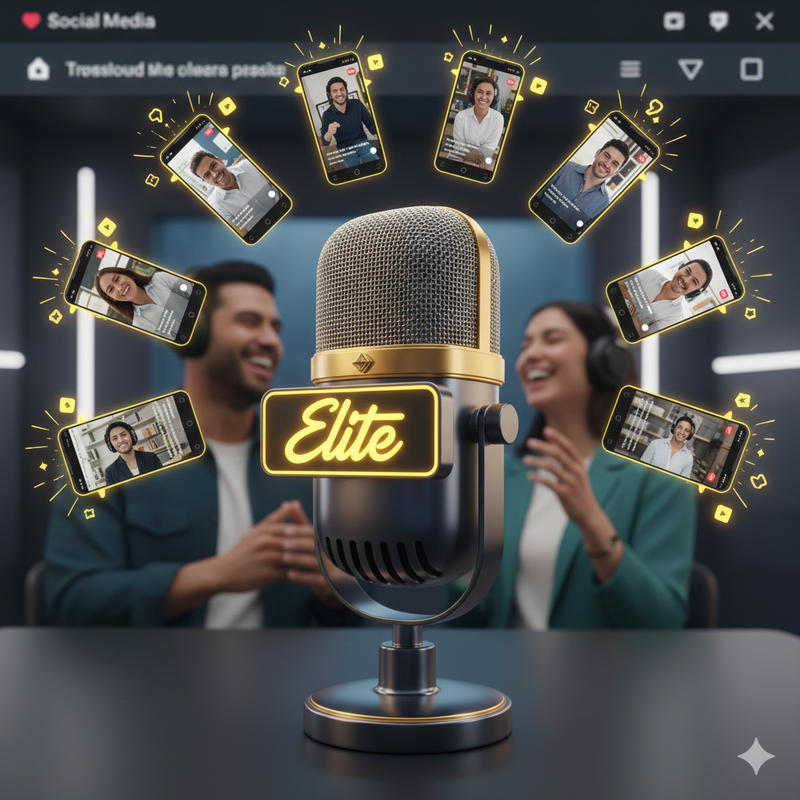 Podcast Elite - Entrevista premium con clips virales