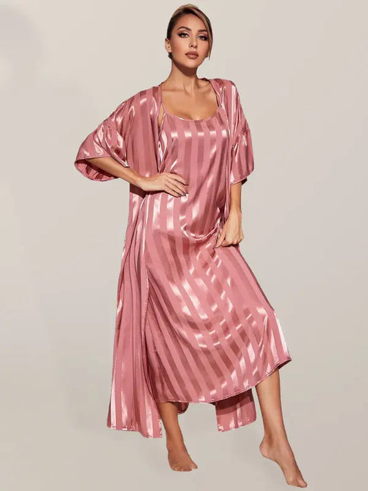 Strap pajamas women's long nightgown high-end home service set kakaclo