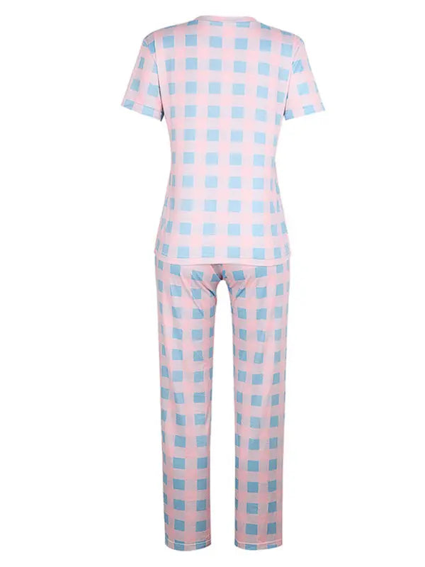 Women's Heart Print Two-piece Pajama Sets kakaclo