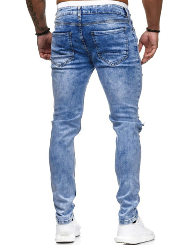 Men's Street Style Four Seasons Cotton Blend Knit Denim Jeans kakaclo