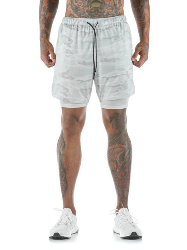 Men's Athleisure Faux Two Piece Shorts