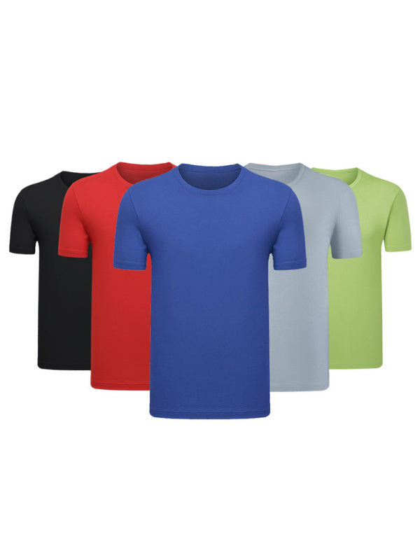 Loose solid color short-sleeved t-shirt men's pure cotton bottoming shirt kakaclo