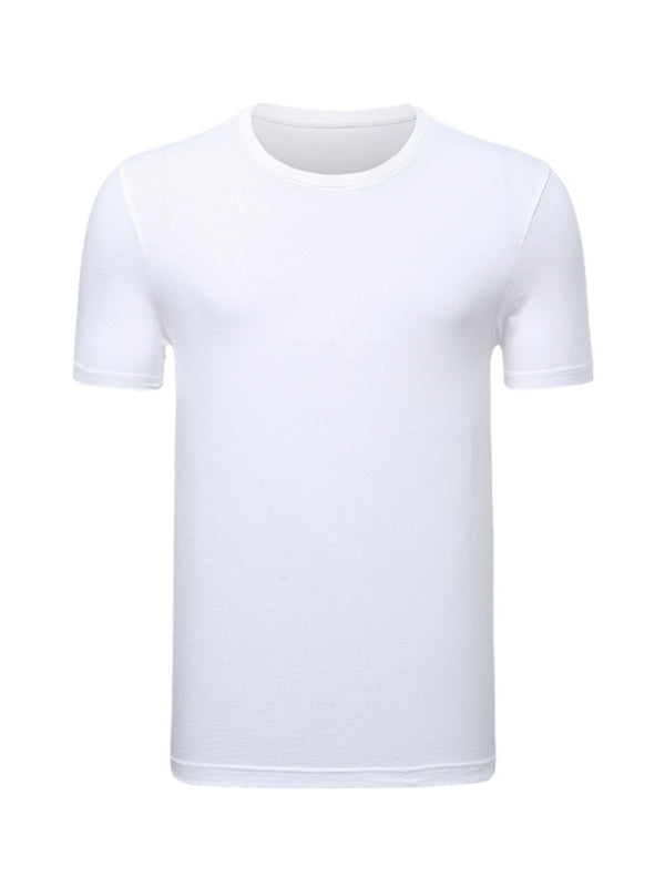 Loose solid color short-sleeved t-shirt men's pure cotton bottoming shirt kakaclo