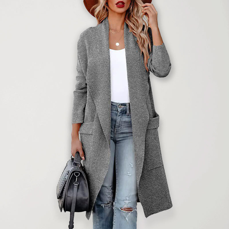 Women's casual long high-end women's woolen slim coat coat for women kakaclo