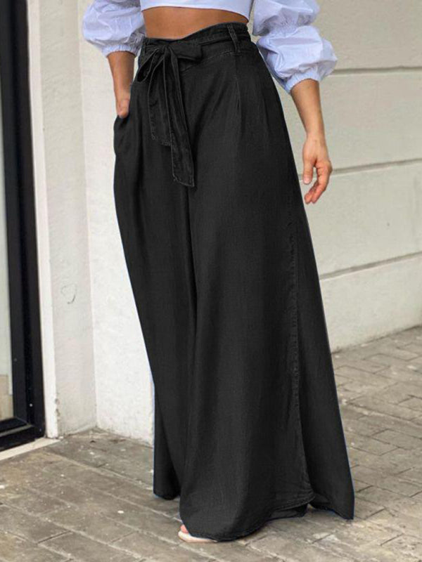 Elegant strappy high waisted skirt casual plus size denim maxi skirt kakaclo