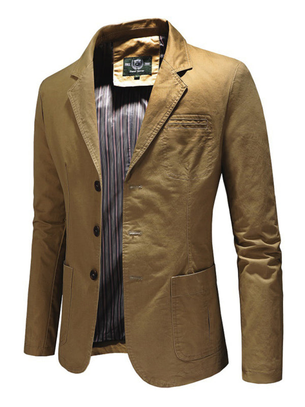 Men's Business Casual Slim Fit Collar Suit kakaclo