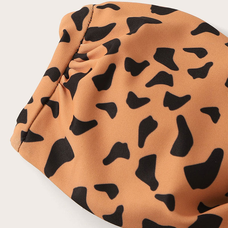 Leopard Print Split Swimsuit Freedeo