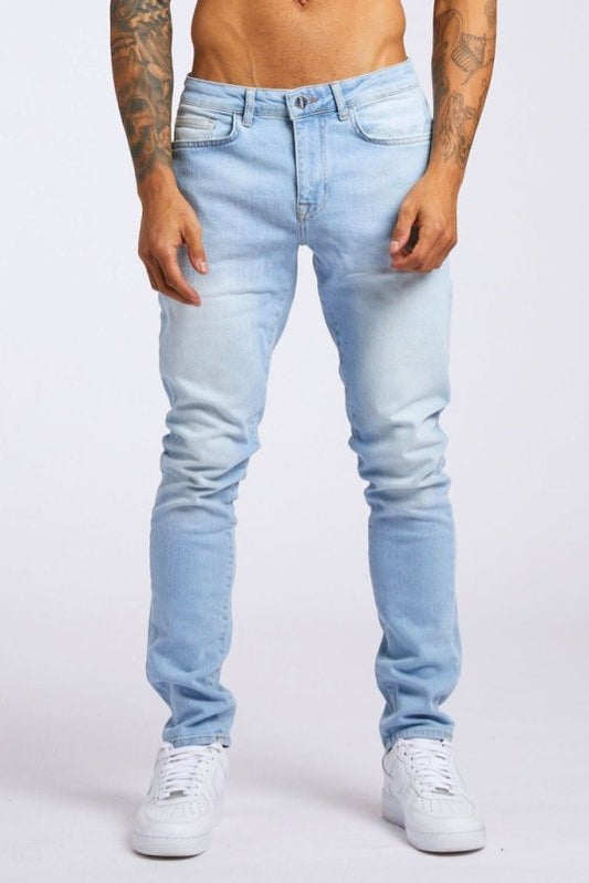 Men's Slim-fit Straight-leg Jeans kakaclo