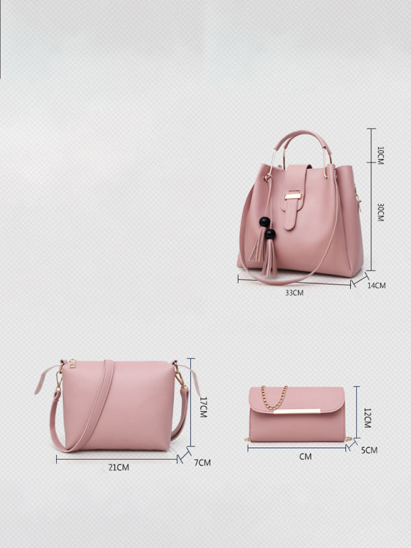 Handbag Fashion One Shoulder Bucket Ladies Luggage Bag Three-Piece Set kakaclo