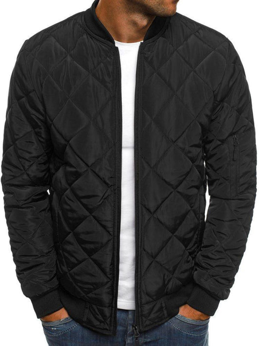 Men's Fashion Warm Coat Solid Color Jacket kakaclo