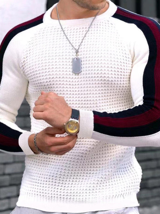 Men's Legend Stripe Sleeve Waffle Knit T-shirt kakaclo