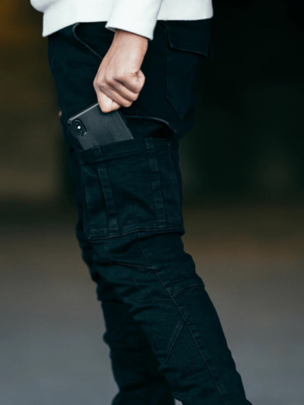 Men's Side Pocket Skinny Jeans For Men kakaclo