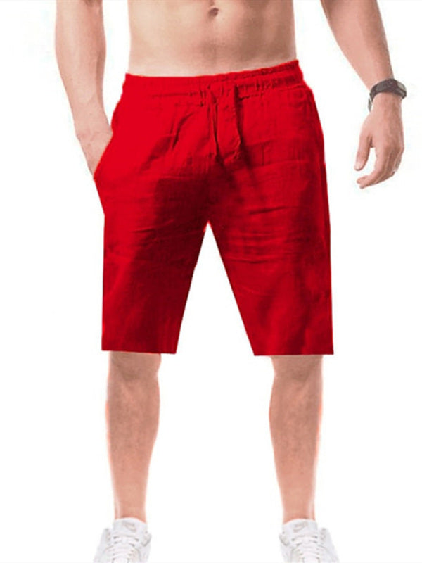 Summer Large Size Loose Linen Breathable Cropped Pants Men's Sports Casual Pants kakaclo