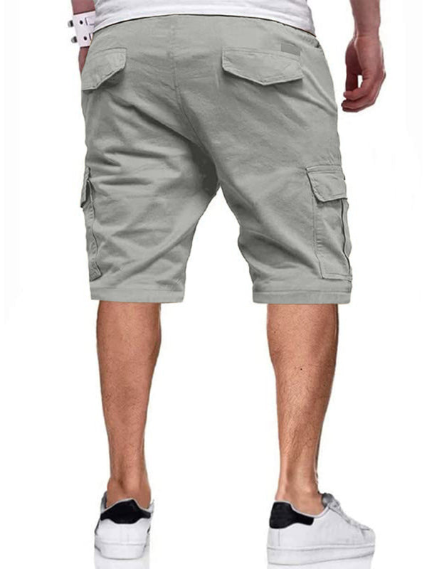 New style men's overalls drawstring color block casual shorts kakaclo