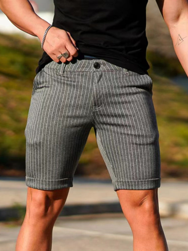 men's skinny plaid plus size casual shorts kakaclo