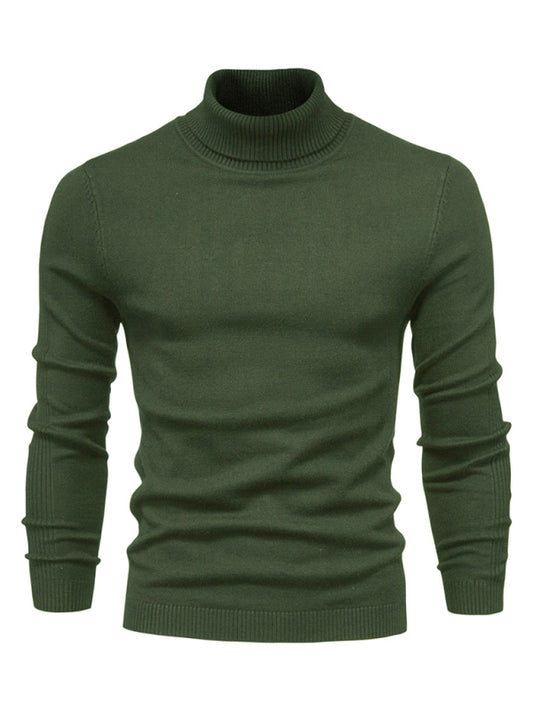 Turtleneck Men's Pullover Sweater Casual Knitwear kakaclo