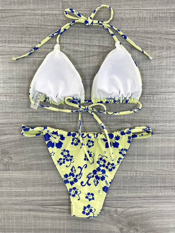 New printed sexy strappy split swimsuit swimsuit bikini female bikini kakaclo